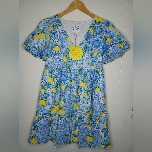 Blue and Yellow Maxi Dress - Picture 1 of 11